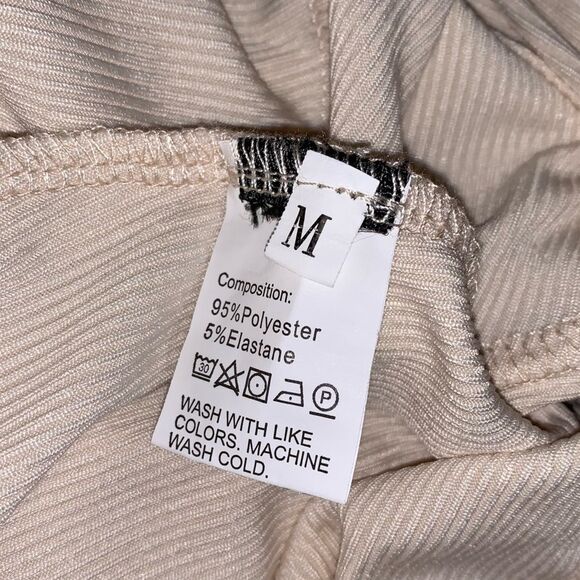 Sexy Bodycon Dress Women’s Medium Off White Cream Maxi Side Slit Buttons Summer - Picture 10 of 13